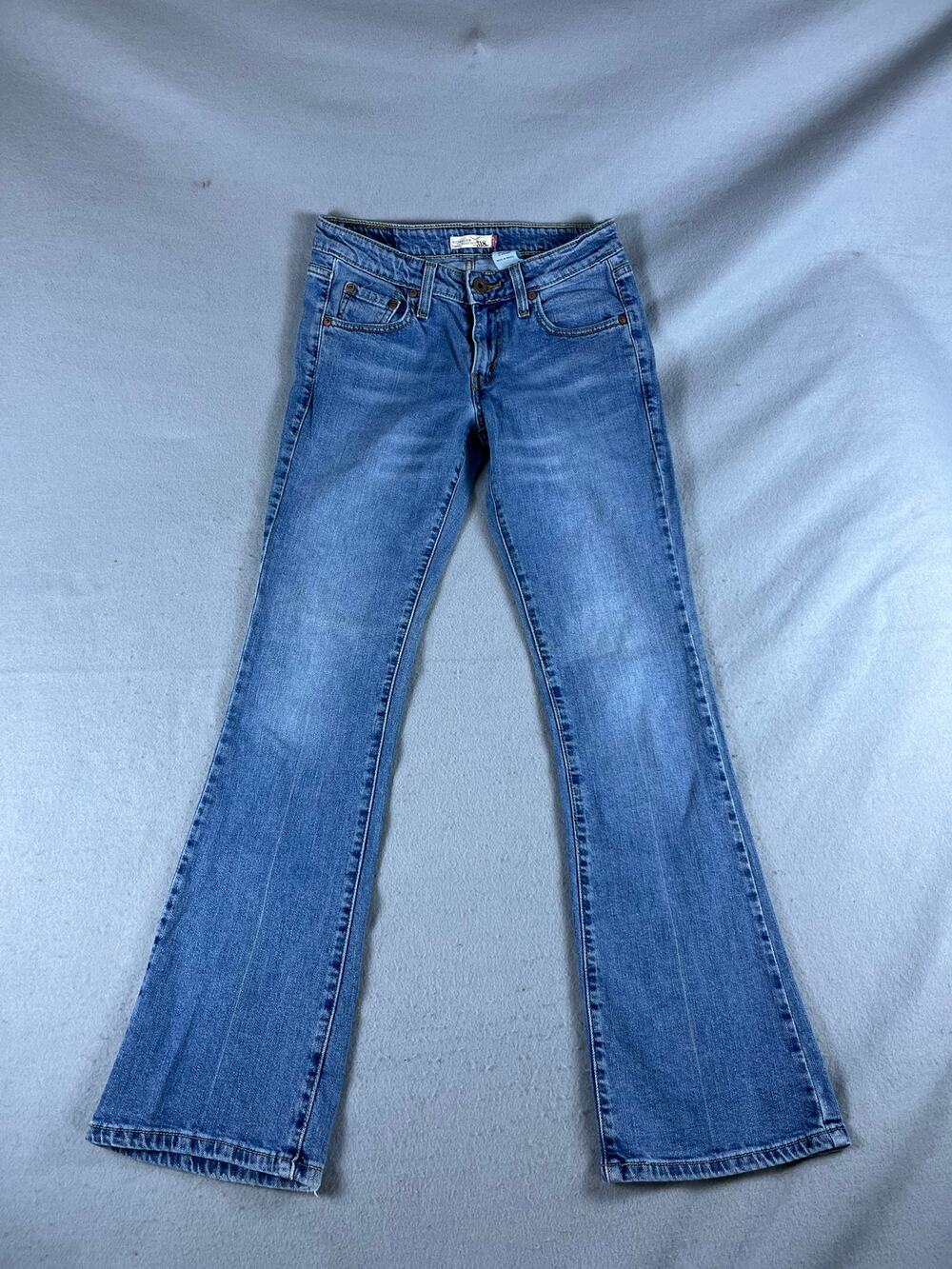 Levi's 518 Superlow Bootcut Jeans Womens 5 Blue Light Wash Denim Stretch Western